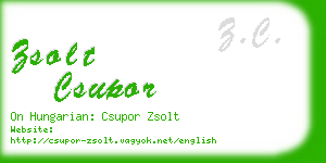 zsolt csupor business card